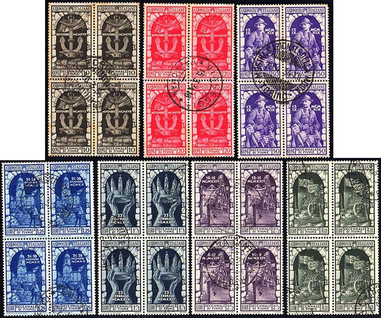 1934 - Annessione di Fiume, posta ... 