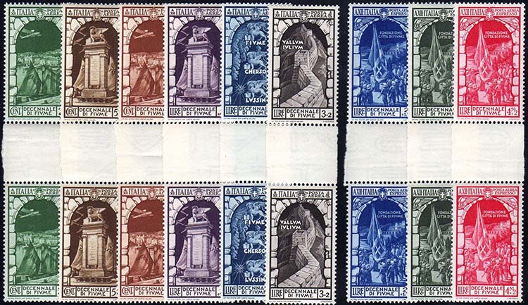 1934 - Decennale di Fiume, posta ... 
