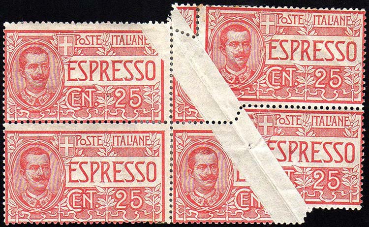 1903 - 25 cent. (1), blocco di ... 