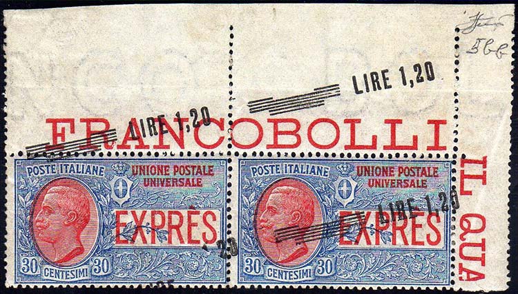 1921 - 1,20 lire su 30 cent., ... 
