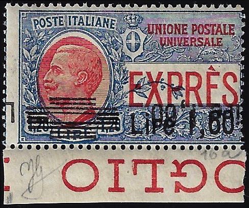 1924 - 1,60 su 1,20 lire, doppia ... 