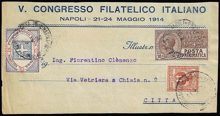 1914 - 10 cent. posta pneumatica, ... 