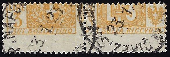 1914 - 3 lire nodo di Savoia al ... 