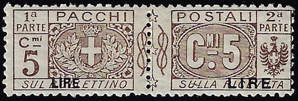 1925 - (1,50) lire su 5 cent., ... 