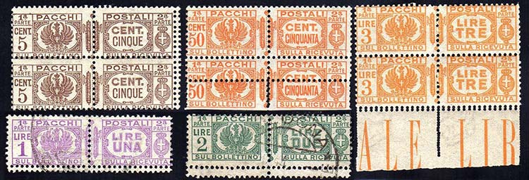 1927 - 5 cent., 50 cent., 3 lire, ... 