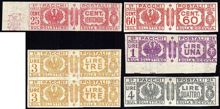 1927 - 25 cent., 60 cent., 1 lira, ... 