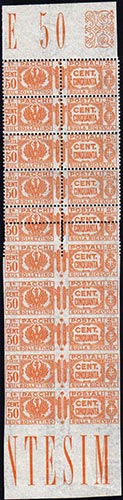 1927 - 50 cent., striscia ... 