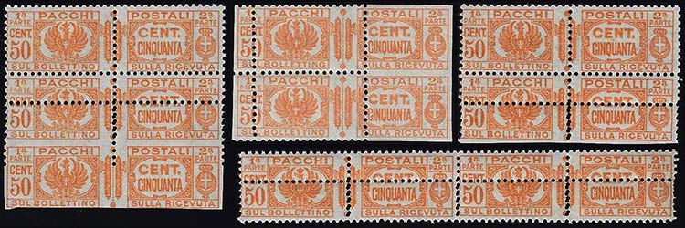 1927 - 50 cent., nove esemplari ... 