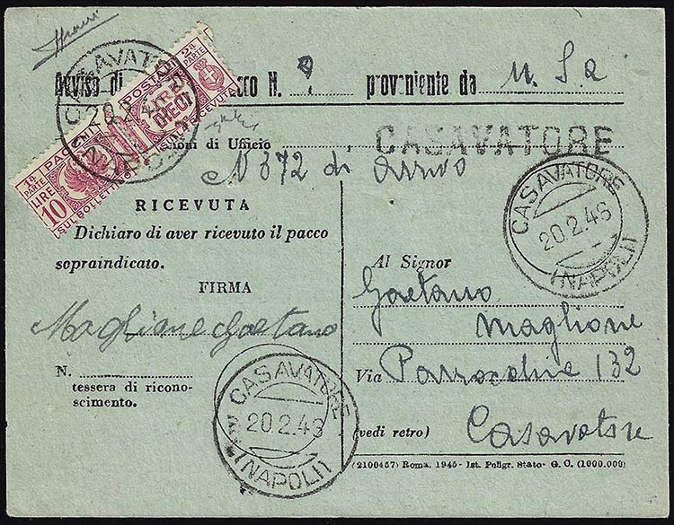 1946 - 10 lire lilla, fascia al ... 