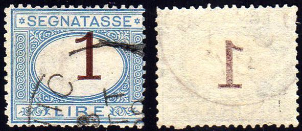 1870 - 1 lira azzurro e bruno ... 