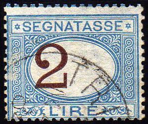 1870 - 2 lire azzurro e bruno, ... 