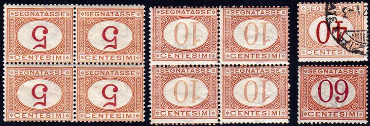 1890 - 5 cent. e 10 cent., blocchi ... 
