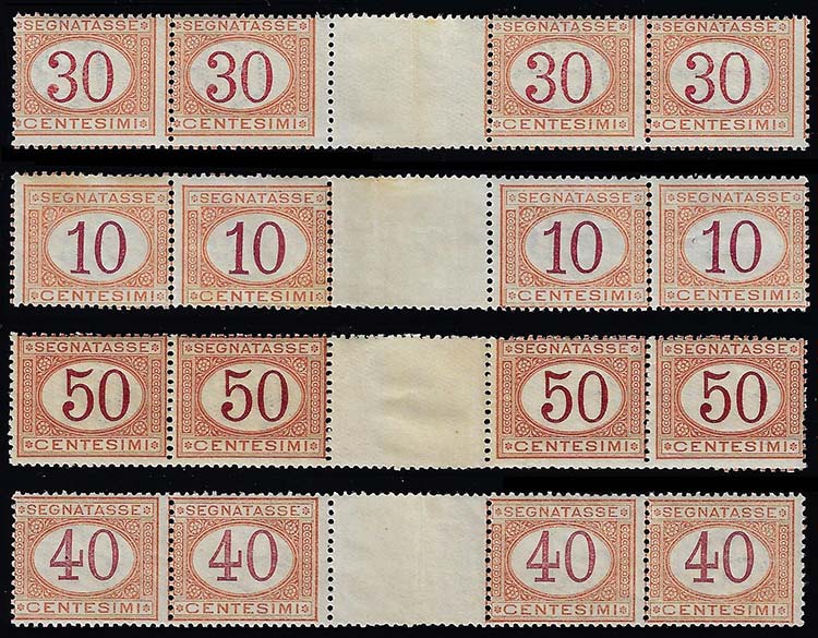 1890 - 10 cent., 30 cent., 40 ... 
