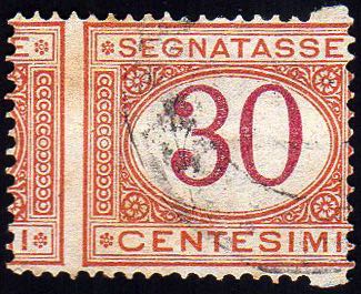 1890 - 30 cent. arancio e carminio ... 
