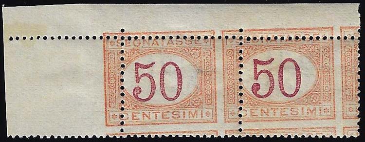 1890 - 50 cent. arancio e carminio ... 