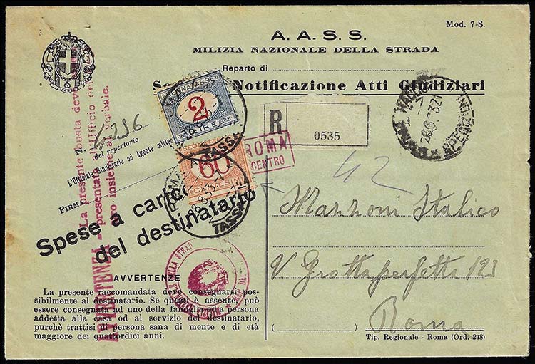 1933 - 60 cent. arancio e ... 