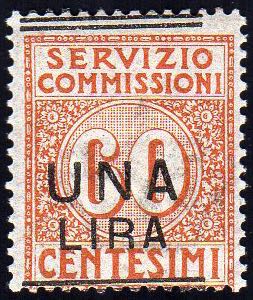 1925 - 1 lira su 60 cent., ... 