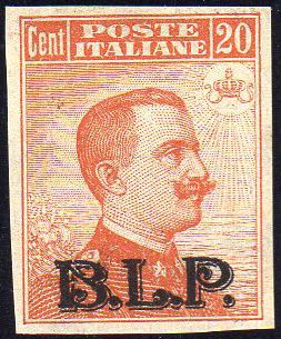 1922 - 20 cent., soprastampa BLP  ... 