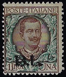 1923 - 1 lira, soprastampa BLP del ... 