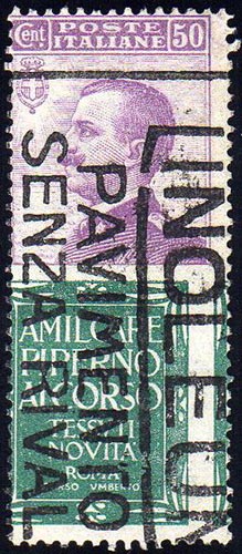 1924 - 50 cent. Piperno, vignetta ... 