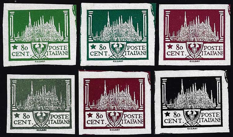 1919 - Sei prove di stampa per la ... 