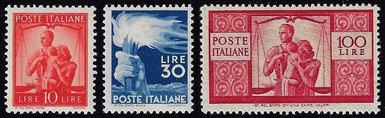 1945/48 - 10  lire arancio, 30 ... 