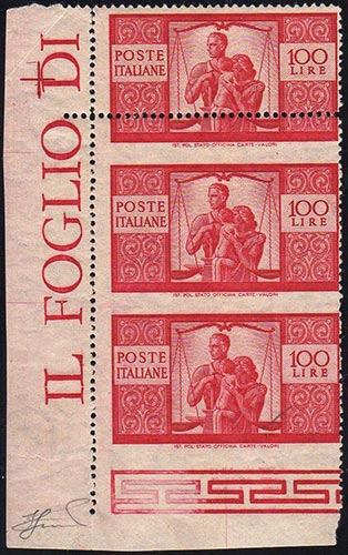 1946 - 100 lire carminio vivo ... 