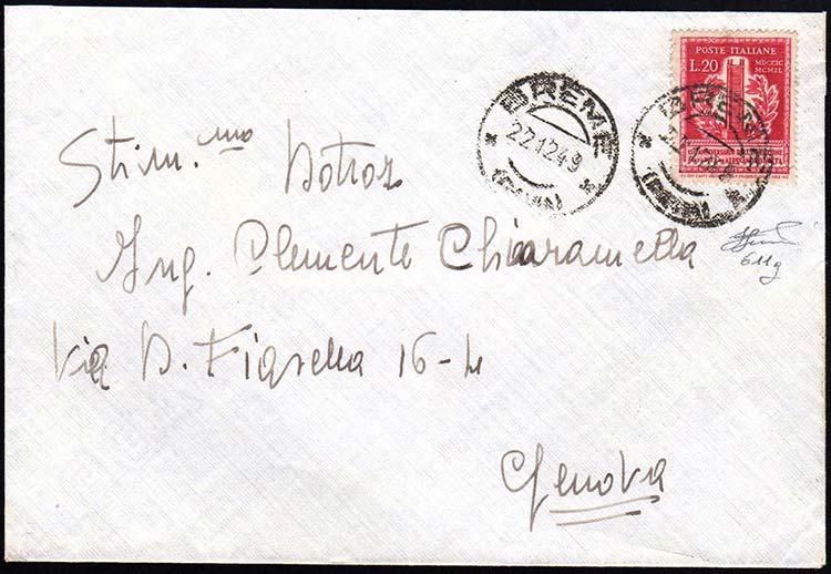 1949 - 20 lire Volta, doppia ... 