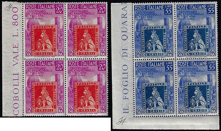 1951 - Toscana (653/654), blocchi ... 