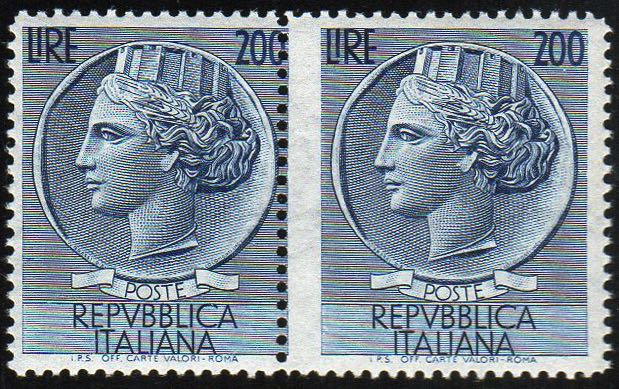 1954 - 200 lire Turrita, filigrana ... 