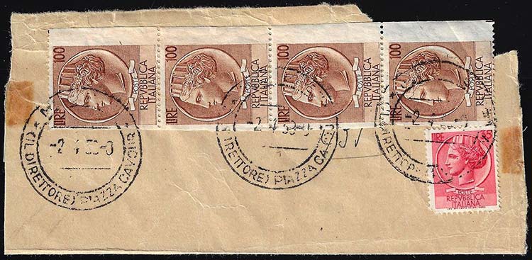 1955 - 100 lire Turrita, filigrana ... 