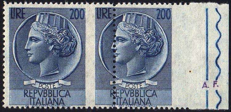 1957 - 200 lire Turrita, filigrana ... 