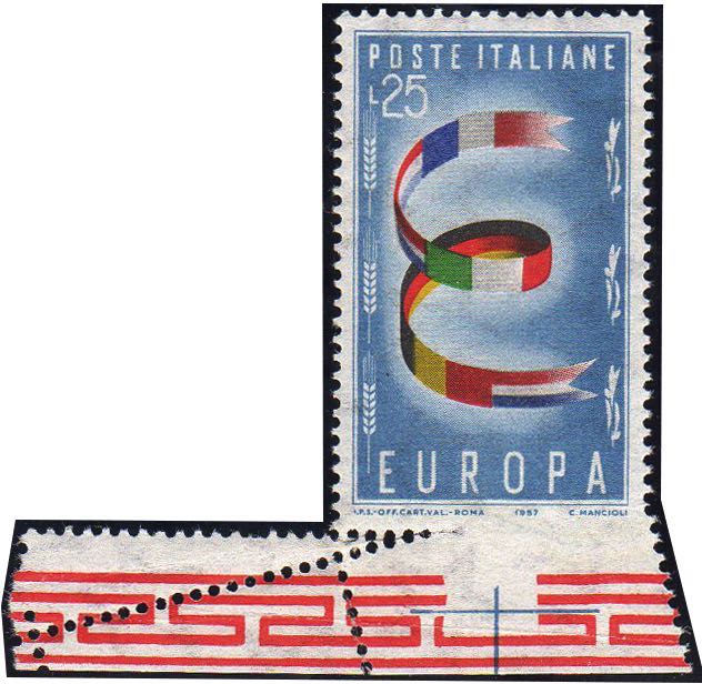 1957 - 25 lire Europa CEPT, quasi ... 