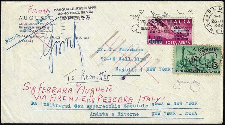 1956 - 120 lire su 50 lire Visita ... 