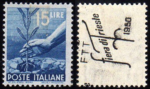 1950 - 15 lire soprastampato Fiera ... 