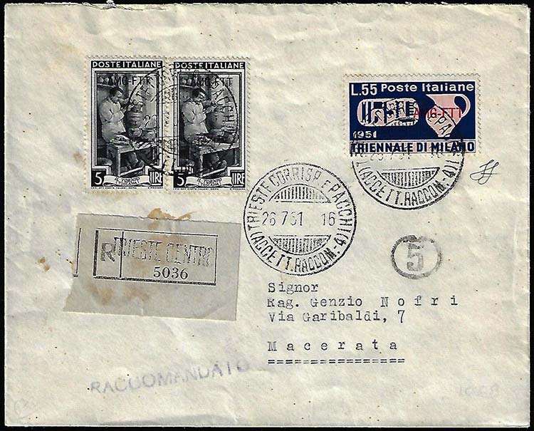 1951 - 55 lire Triennale e 5 lire ... 