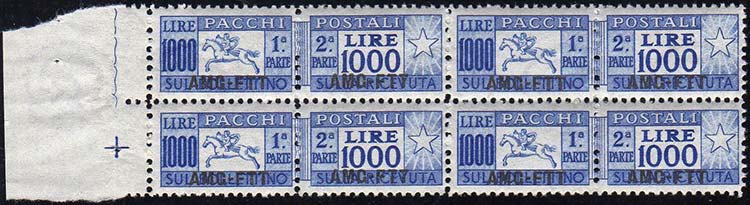 PACCHI POSTALI 1954 - 1.000 lire ... 