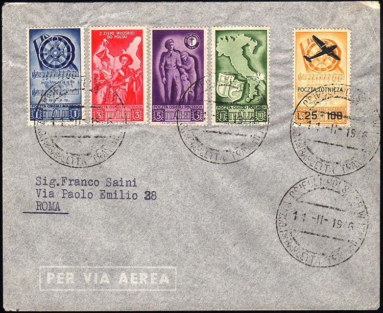 POSTA AEREA 1946 - 25 + 100 lire, ... 