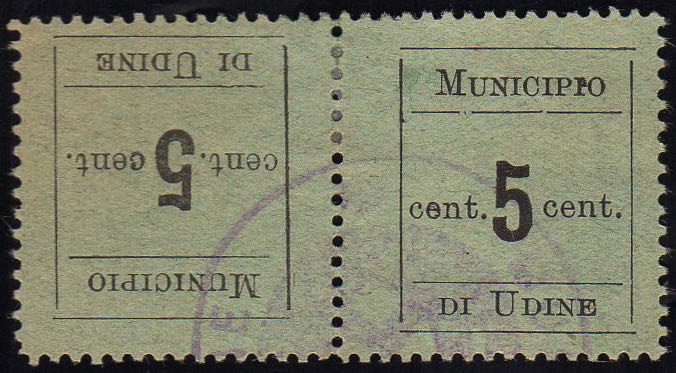 UDINE 1918 - 5 cent., coppia ... 