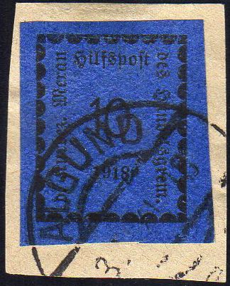 MERANO 1918 - 10 h. oltremare (3), ... 