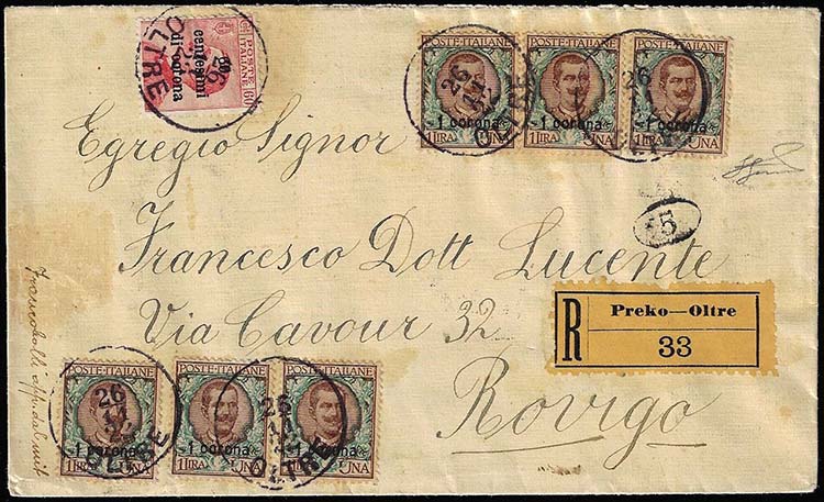 DALMAZIA 1922 - 1 corona su 1 ... 