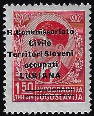 LUBIANA 1941 - 1,50 d. soprastampa ... 