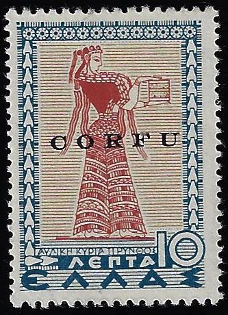 CORFU 1941 - 10 l. soprastampato, ... 