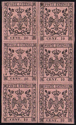 1852 - 10 cent. rosa chiaro, senza ... 