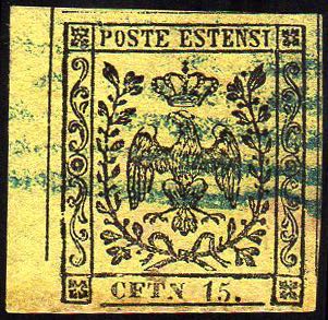 1852 - 15 cent. giallo, varietà ... 