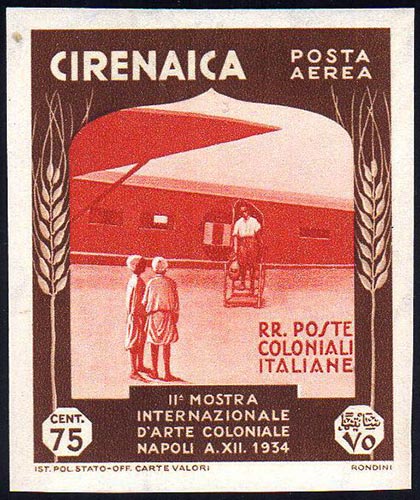 POSTA AEREA 1934 - 75 cent. Arte ... 