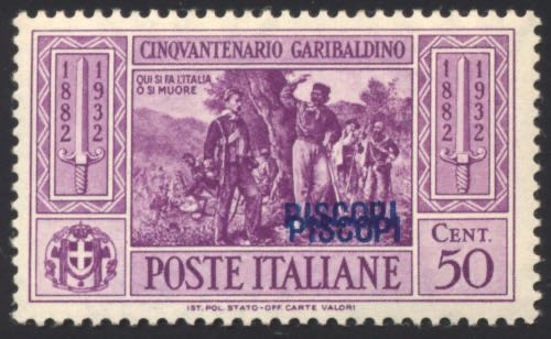 PISCOPI 1932 - 50 cent. Garibaldi ... 