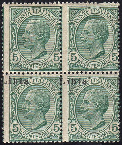 1912 - 5 cent. Leoni, blocco di ... 