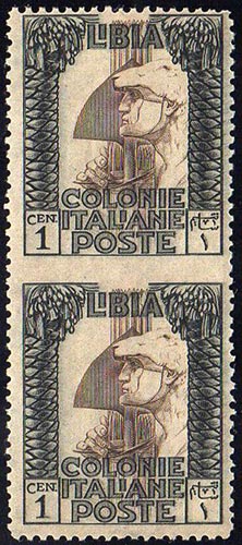 1921 - 1 cent. Pittorica, coppia ... 
