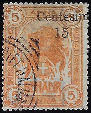 1905 - 15 cent. su 5 a., ... 